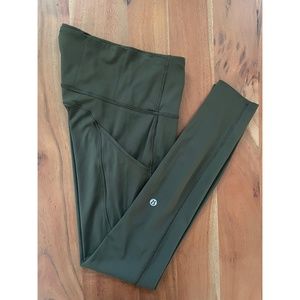 Lululemon Fast and Free 25in Tights - Dark Olive 2